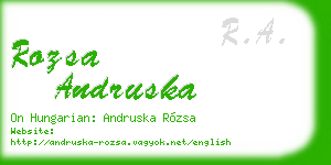 rozsa andruska business card