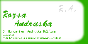rozsa andruska business card
